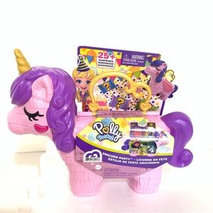 Polly Pocket SURPRISES Unicorn LARGE Playset 25+ accessories